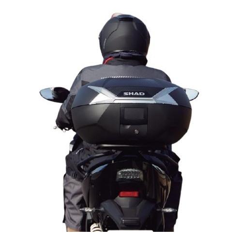 SHAD バイク トップケース リアボックス SH47 ホワイト カーボン 47L