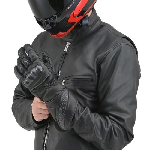 ヘンリービギンズ HBG-068 AWスポーツロンググローブ Mサイズ 秋冬 ブラック 22217 バイクの画像