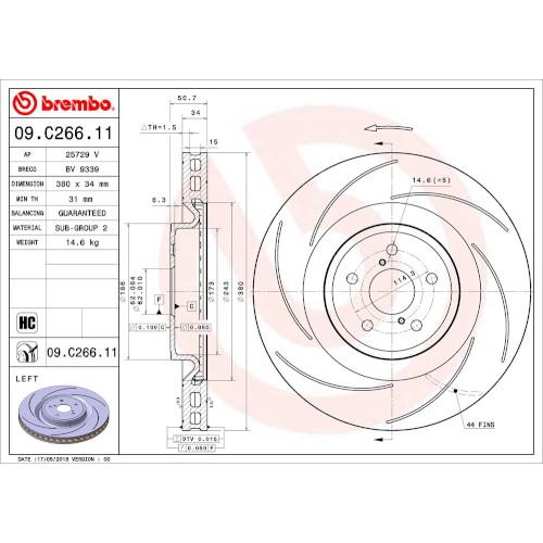 Brembo(ブレンボ) ブレーキディスク UV 09.C266.11 自動車 ディスクローター_1