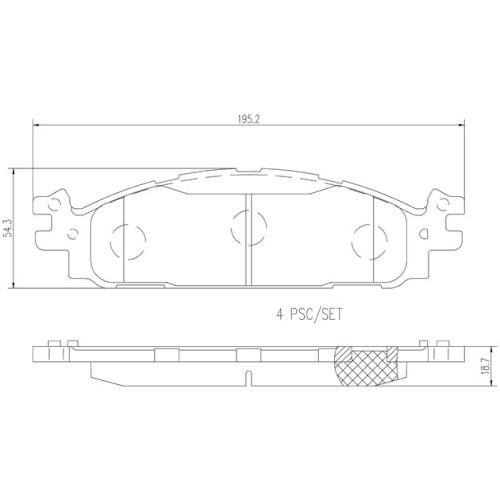 Brembo(ブレンボ) ブレーキパッド セラミック P24 174N P24174N 自動車_1