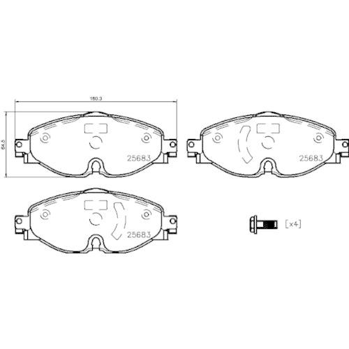 Brembo(ブレンボ) ブレーキパッド セラミック P85 147N P85147N 自動車 