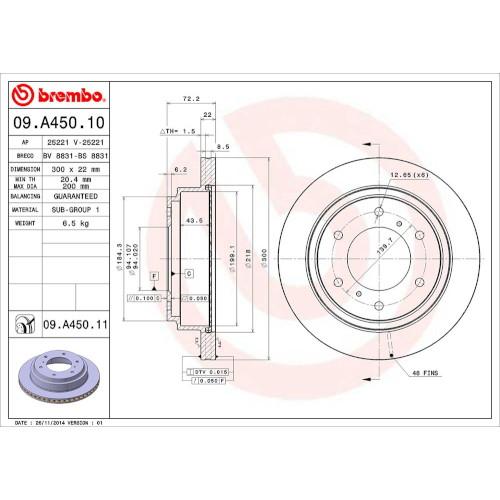 Brembo(ブレンボ) ブレーキディスク 09.A450.10 自動車 ディスクローターの画像