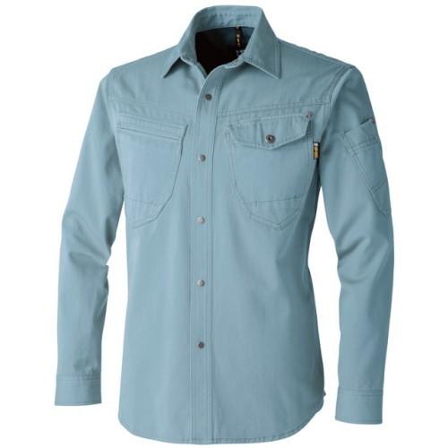 HOP-SCOT(ホップスコット) 綿100%長袖シャツ ブルーグレー L 770001