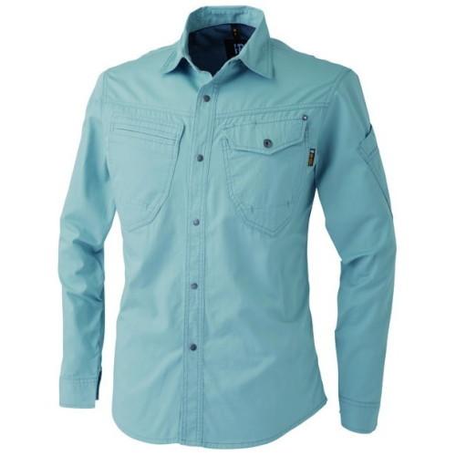 HOP-SCOT(ホップスコット) 綿100%長袖シャツ ブルーグレー 6L 770021