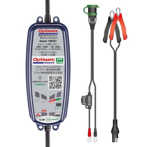 TECMATE バイク用 リチウムイオンバッテリー専用充電器 TM-497 TecMATE Optimate Lithium 0.8 バッテリー充電器 TM-497 バイク