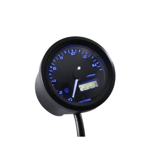 DAYTONA VELONA(ヴェローナ) 電気式タコメーター Φ48 15000rpm ブラックボディ ライト3色(白/青/橙) 44199 バイクの画像