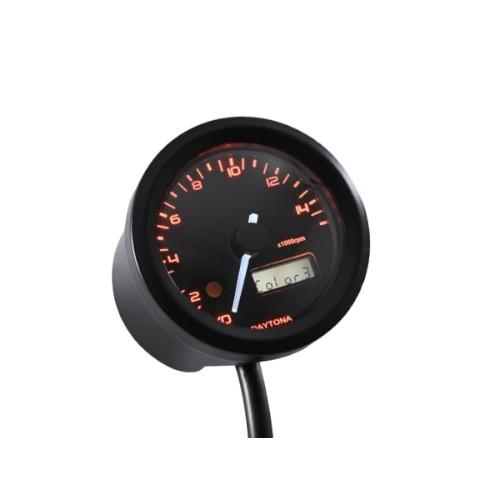 DAYTONA VELONA(ヴェローナ) 電気式タコメーター Φ48 15000rpm ブラックボディ ライト3色(白/青/橙) 44199 バイクの画像