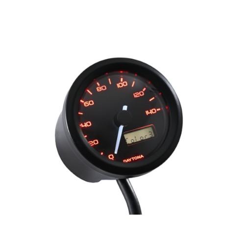 DAYTONA VELONA(ヴェローナ) 電気式スピードメーター Φ48 140km/h ブラックボディ ライト3色(白/青/橙) 44196 バイクの画像