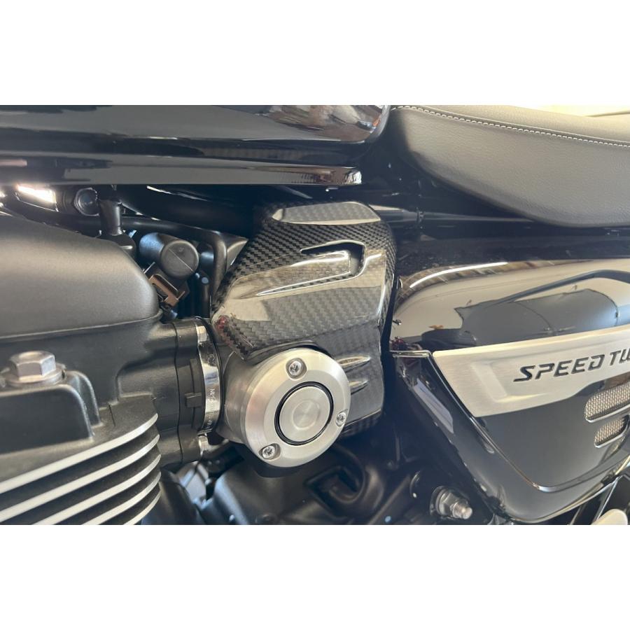 SPEEDRA サイドパネル フォージドカーボン 艶あり Speed Twin1200 CTR0402FG バイク 外装パーツ_1