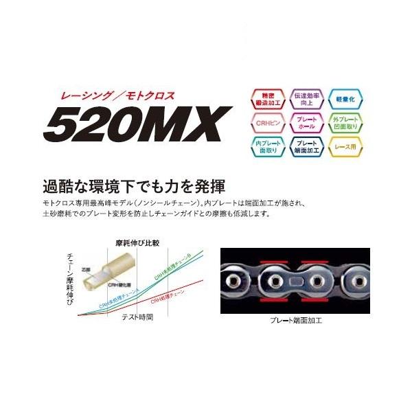 江沼チェーン 4571291793354 EK チェーン THREED 520SP CR／NP 144L