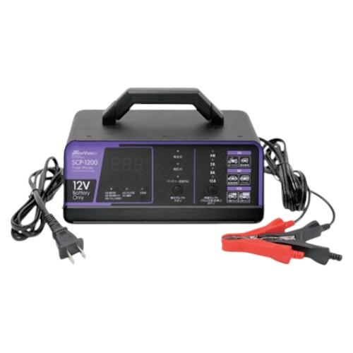 新品同様！AC-1200　バッテリー充電器 大自工業/メルテック 全自動パルス充電器 337-3666 自動車 バッテリー