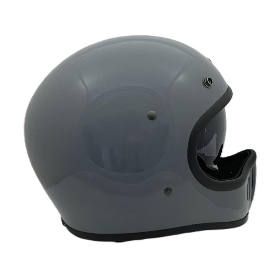 SUNUP SM-001 PILOT フルフェイスヘルメット グロスグレイ L バイク