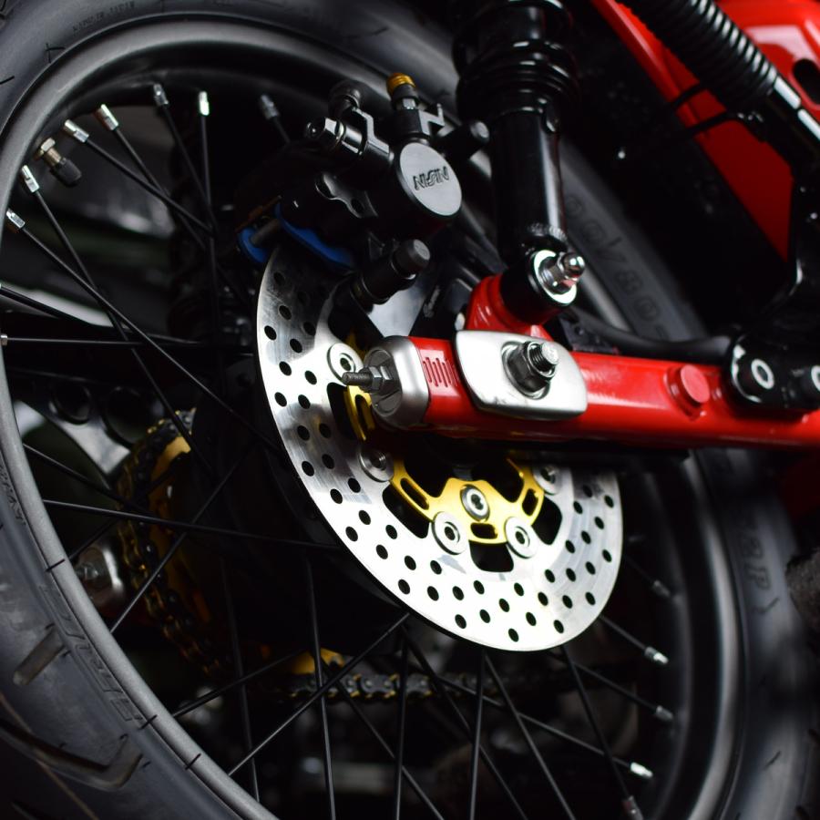 エバテックハンターカブ125 220mmリアディスク、ノーマルキャリパーマウント EVATEK(エヴァテック) リアブレーキ220mm ディスクキット ブラック