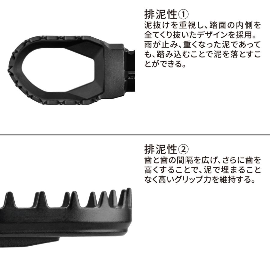 ZETA(ジータ) マックス フットペグ ブラック G5637 バイク ステップ・ステップゴムの画像