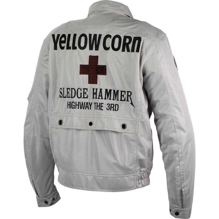 ま*ん様 YeLLOW CORN YB-5100 メッシュジャケット レーシング YeLLOWCORN YB-5100 メッシュジャケット シルバー S バイク : パーツ