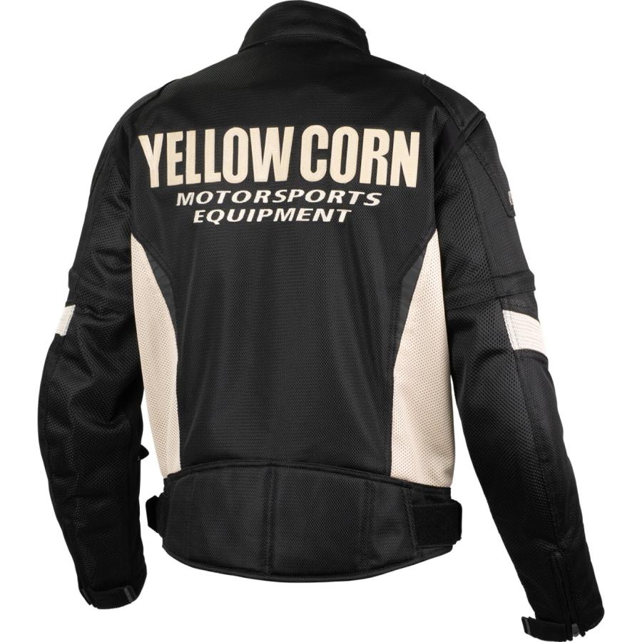 YeLLOWCORN YB-5102 メッシュジャケット ブラック/アイボリー L バイク