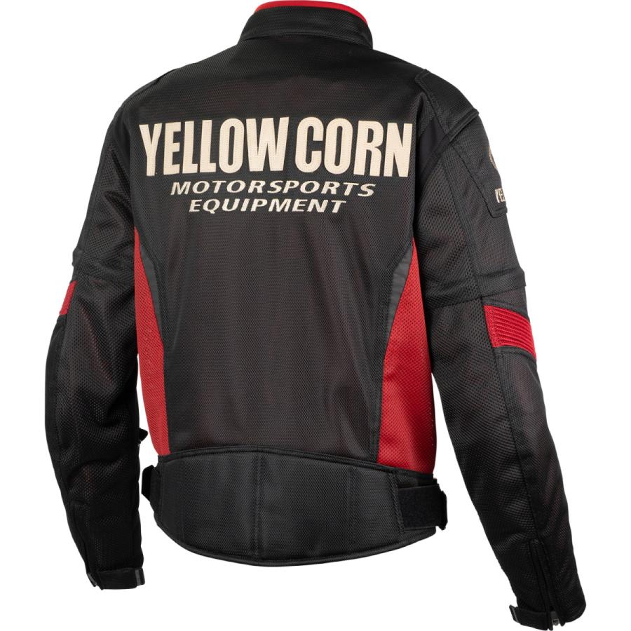 YeLLOWCORN YB-5102 メッシュジャケット ブラック/レッド 3LW バイク