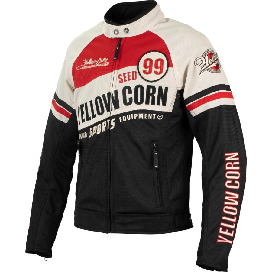 YELLOWCORN メッシュジャケット YeLLOWCORN SJ-5114 メッシュジャケット レッド LL バイク : パーツ