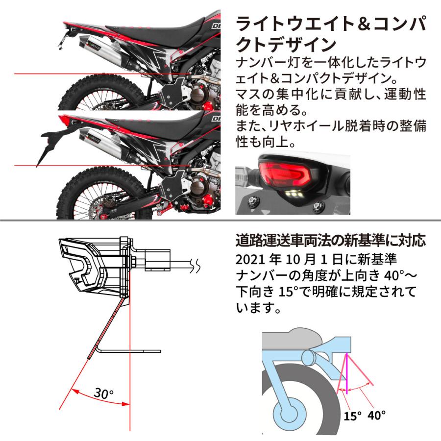 CRF250L MD47 ZETA LEDラインテールキット レッド 新品未開封 ZETA(ジータ) LEDラインテールライトキット レッドレンズ CRF250L