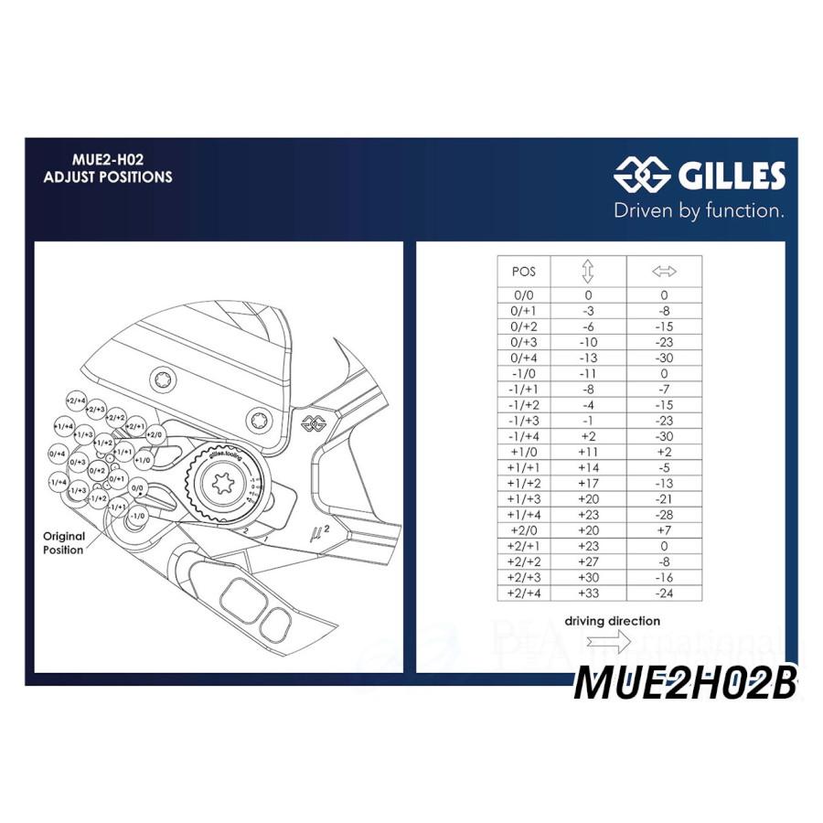 GILLES TOOLING アジャスタブルバックステップ MUE2 MUE2H02B バイク