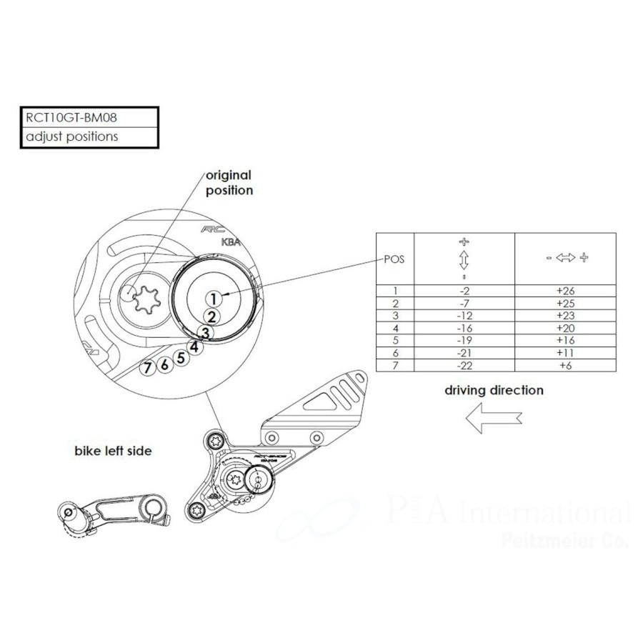 GILLES TOOLING アジャスタブルバックステップ RCT10GT RCT10GTBM08-BS バイク_1