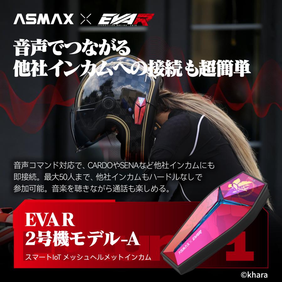 ASMAX Future 1 エヴァンゲリオンレーシングコラボ バイク用 インカム