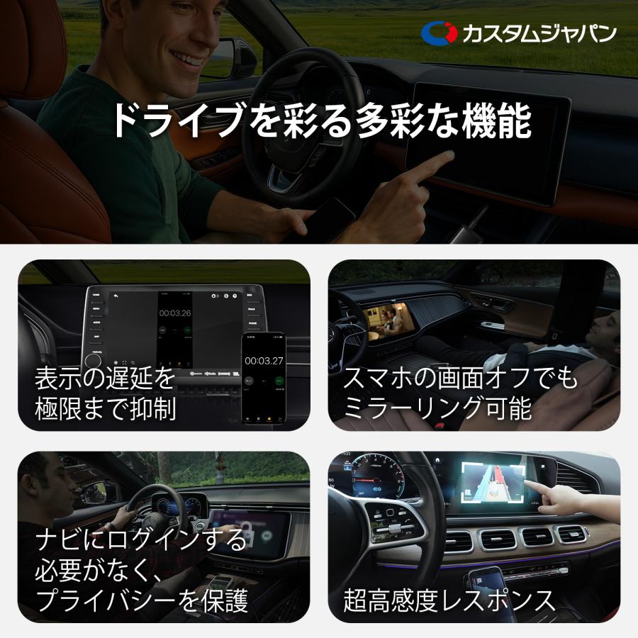 カスタムジャパン スマートカーリンク CA450 ミラーリング 双方向
