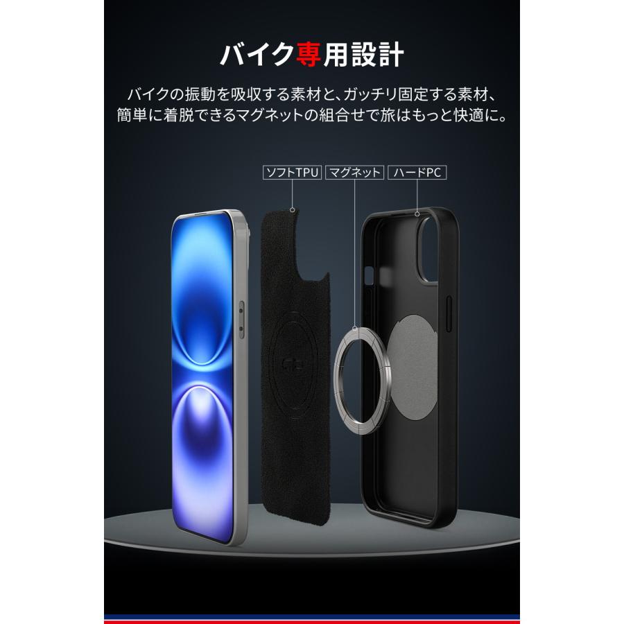 GRxplore(ジーアール・エクスプロア) バイク 電子機器 スマートフォンホルダー GR-M66 フォンケース iPhone15 Plus 65294 |  | 03