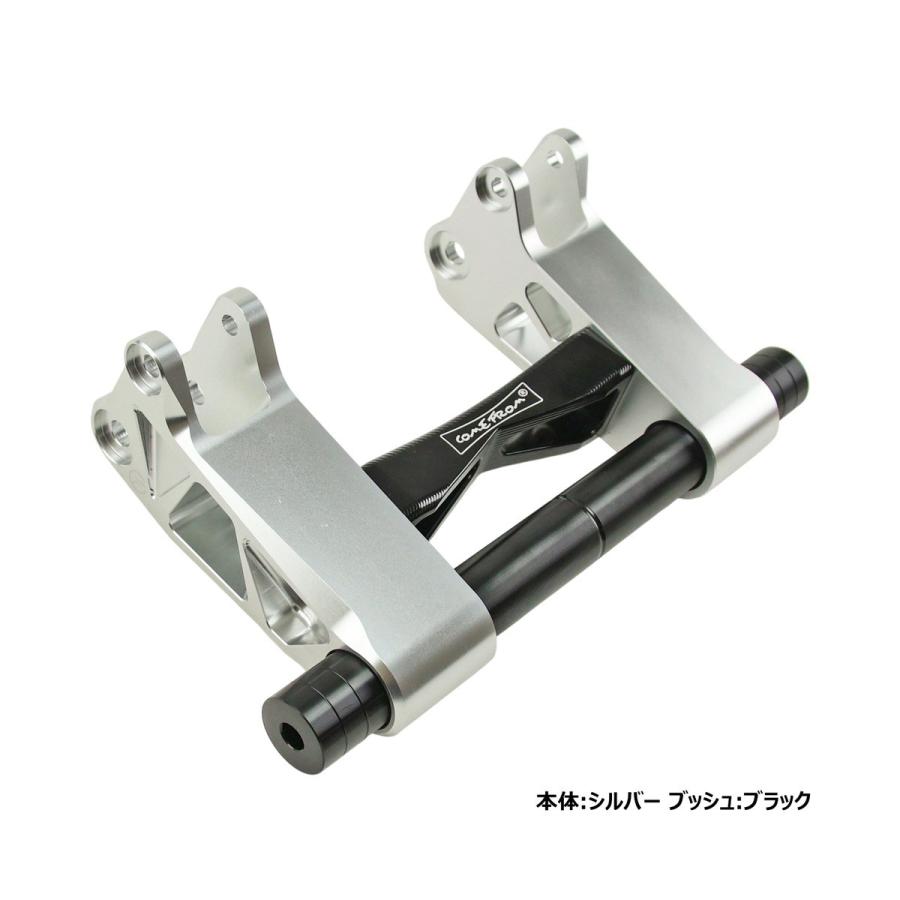 COME FROM(カムフロム) バイク アルミエンジンハンガー 15mmロング CNC加工 ブラック×シルバー シグナス グリファス 6型/BWS 3型/NMAX/X FORCE フレ_2
