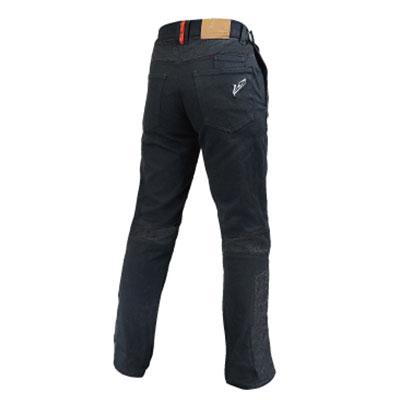 ROUGH&ROAD RR7509LF ハーフメッシュストレッチブラックデニムパンツLF