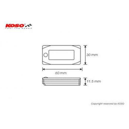 KOSO(コーソー) Mini3デジタル 外気温&電圧&時計 KS-M3-AVC バイク