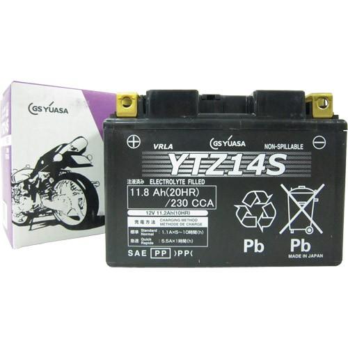 GSユアサ(ジーエスユアサ) バイク 密閉型MFバッテリー YTZ14S VRLA 