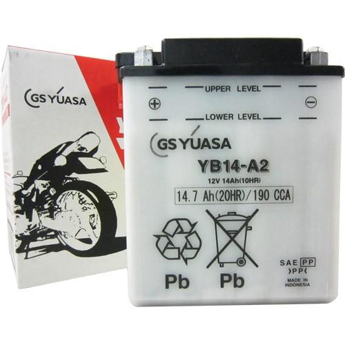 GSユアサ(ジーエスユアサ) バイク YB14-A2 開放式バッテリー 液別 開放型バッテリー｜partsdirect