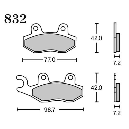 RJ RK Japan MEGA ALLOY X(メガアロイX) ブレーキパッド MAX 832 832MAX