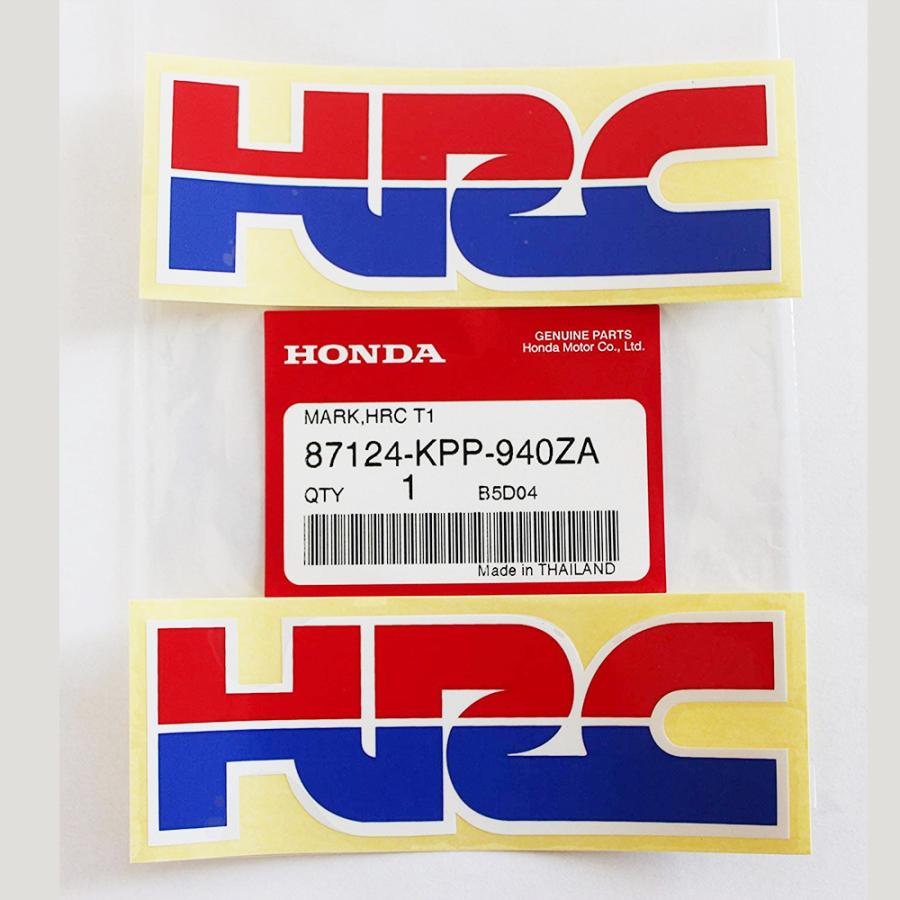 ホンダ純正 HRC ステッカー 2枚セット 縦 3.8cm x 横 11cm HONDA GENUINE PARTS クリックポスト送付｜partsdynamics