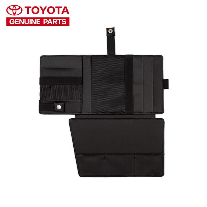 トヨタ 海外純正 サンバイザー 収納 カード ホルダー ブラック
