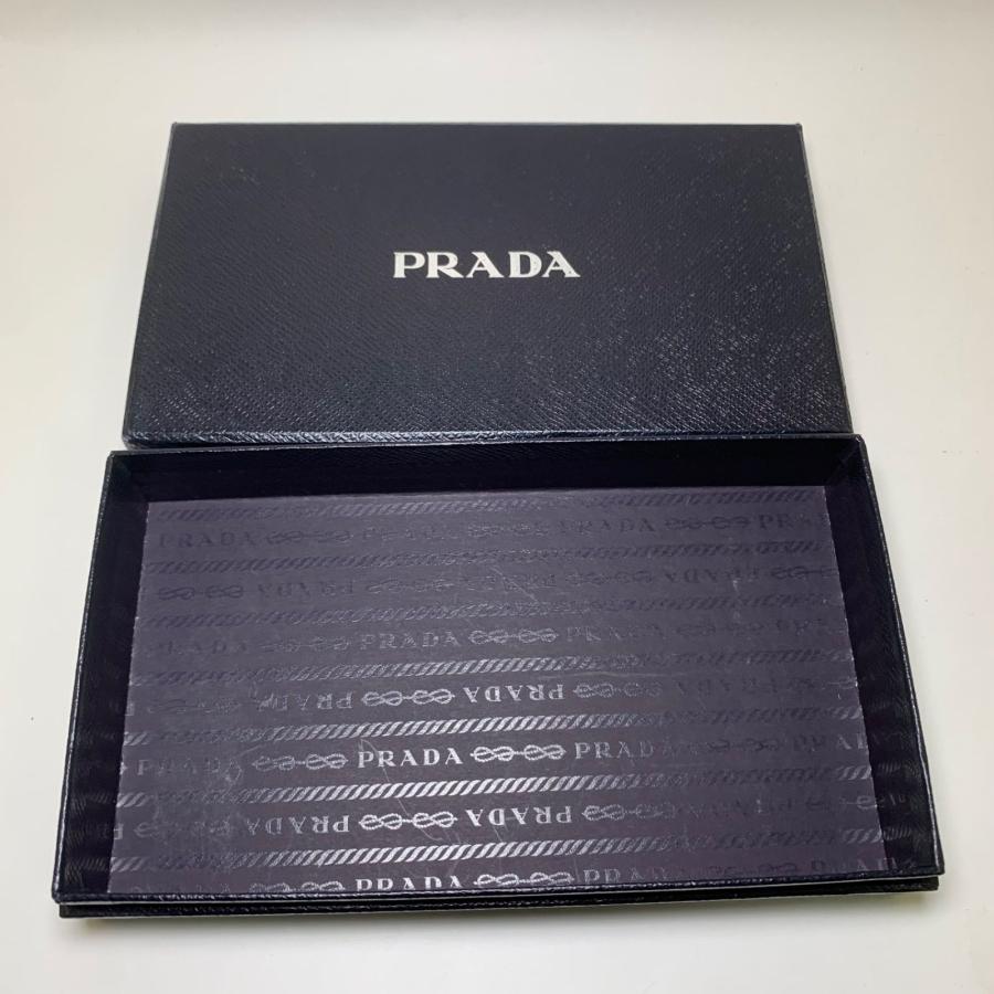 PRADA プラダ 長財布 ビジュー ブルー サフィアーノレザー ストーン 