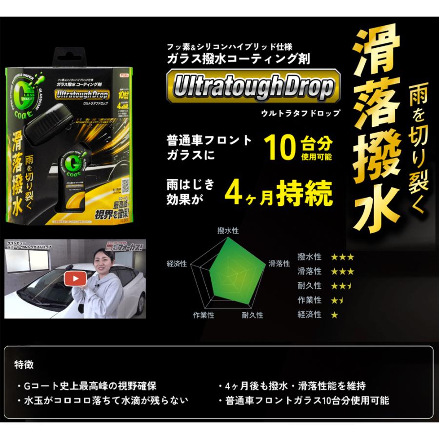 ガラス撥水コーティング剤 Gコートウルトラタフドロップ Gコート 車用