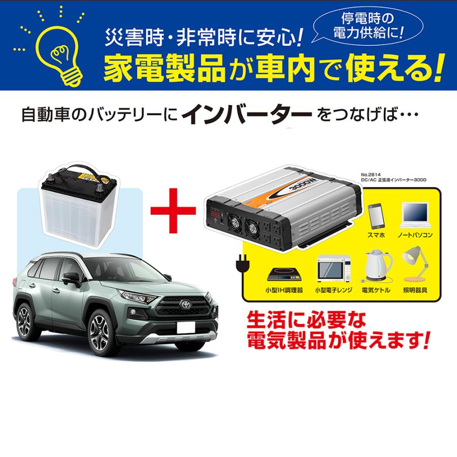 DC/AC正弦波インバーター 3000 2814 BAL インバーター バッテリー A1A1