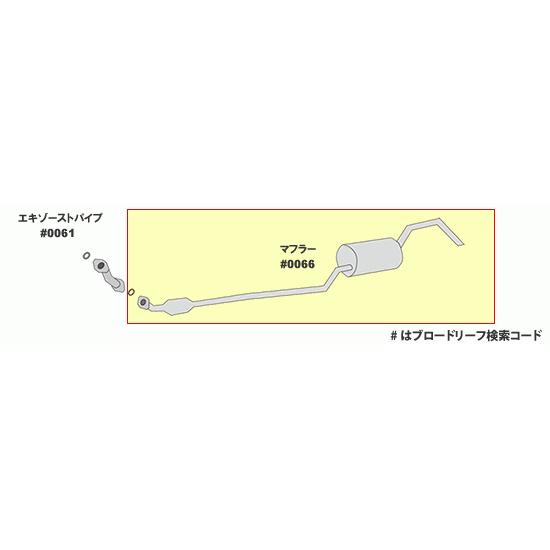 デイズルークス B21A (4WD) 触媒付マフラー HST製 065-94C 車検対応品 本体オールステンレス パイプステンレス 騒音規制適合品|パーツキング|01