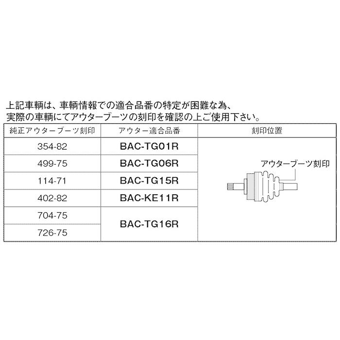 タント L375S 分割式ドライブシャフトブーツ フロント 片側 アウター