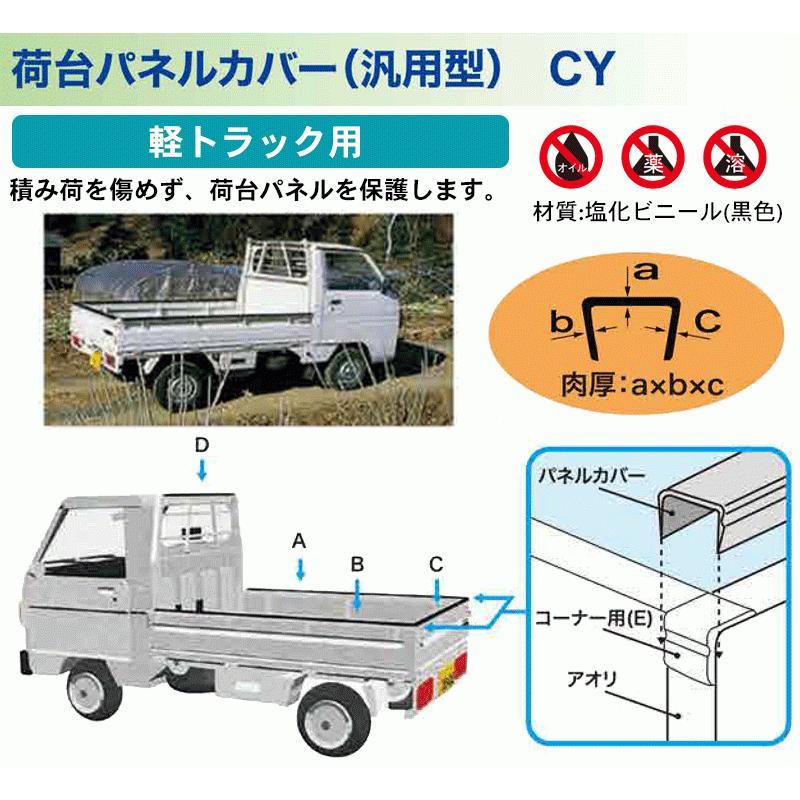 軽トラ用 パネルカバー CY-0038N 塩化ビニール 35〜39mmまで 保護