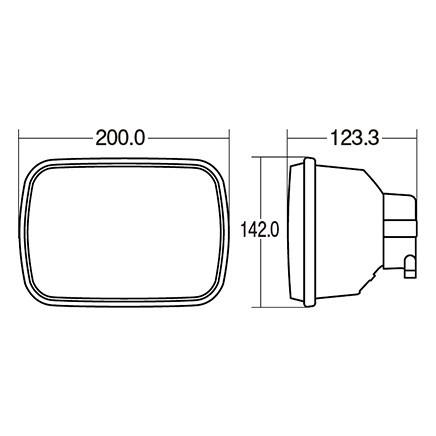 2輪車 バイク用 ヘッドランプ FB06 角型 ブルー マルチリフレクター 角型ハロゲンヘッド 車検対応 RAYBRIG レイブリック 送料無料｜partsking｜02