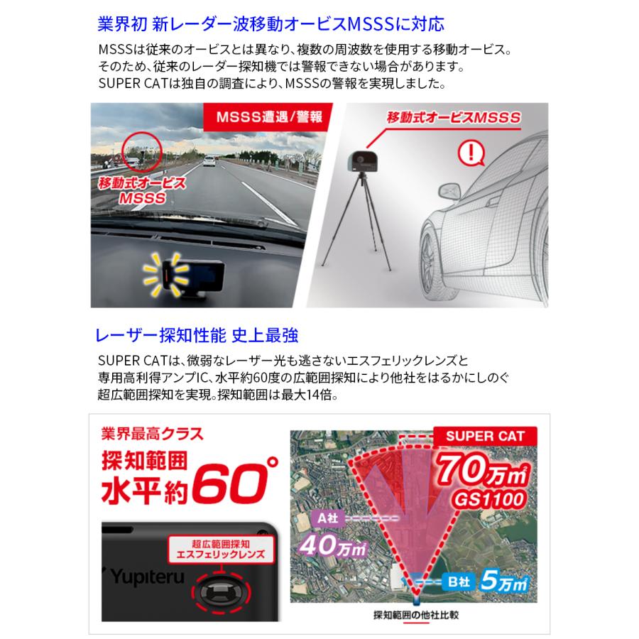 ユピテル レーザー&レーダー探知機 GS1100 レーザー探知機 ユピテル レーザー&レーダー探知機 GS1100 レーザー探知機