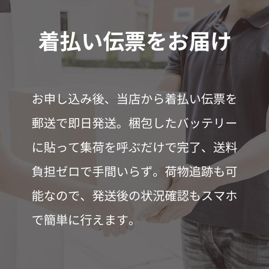 使用済バッテリー回収 自動車・バイク専用 不要バッテリー サイズに