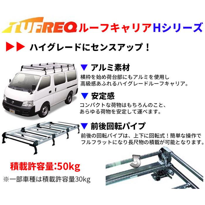 セレナ C26 パノラミックルーフ車除く ルーフキャリア HF432B タフレック TUFREQ キャリア