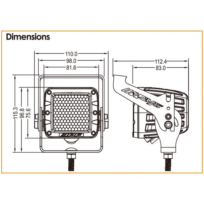 0*2様 【未使用】車両用LED IPF 642WL IPF 2インチ ワーキングランプ 24V 642WL-2 完全防水 IP68 1リレー