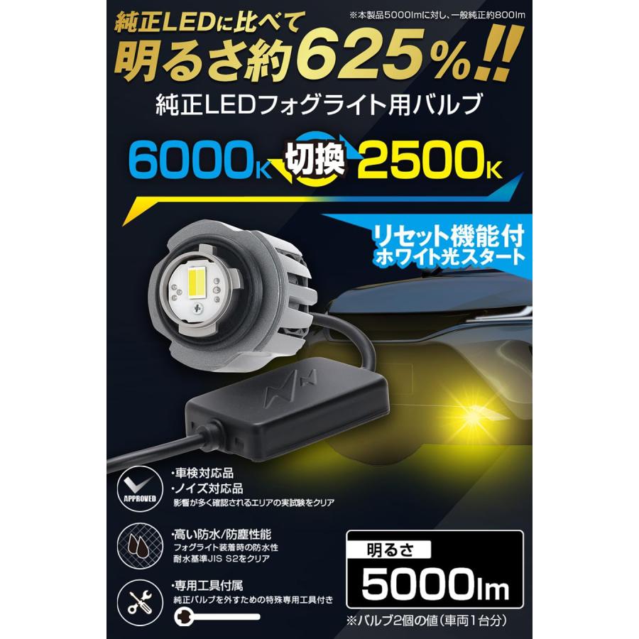 PIAA フォグ用 純正LEDフォグライト用バルブ LEF500 L1B 12V 25W