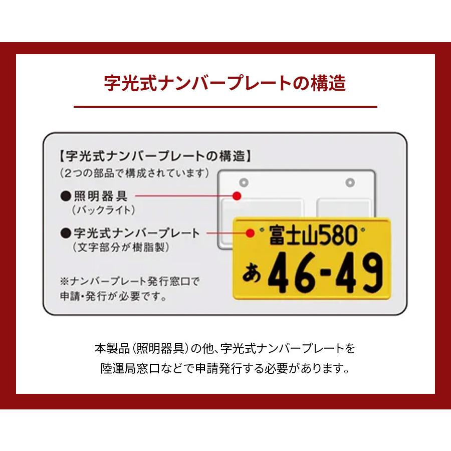 字光式ナンバープレート 光るナンバープレート 1枚 車検対応 軽 字光式ナンバープレート 光るナンバープレート 1枚 車検対応 軽