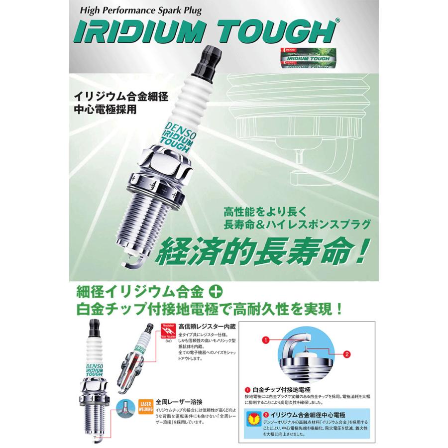 グロリア HY34 デンソー DENSO VKH16 [5617] 6本 1台分 IRIDIUM TOUGH プラグ イリジウム タフ 送料無料｜partsking｜02